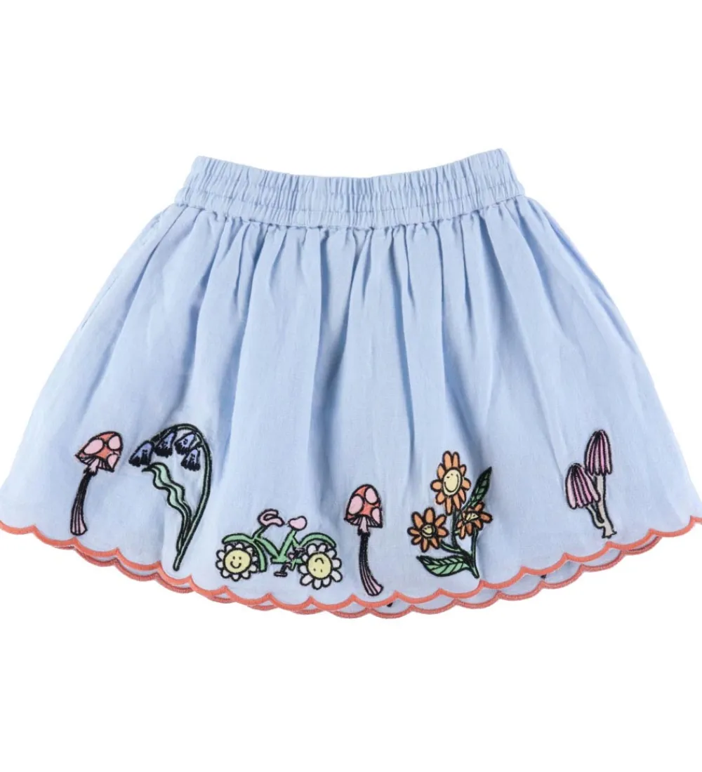 Nederdel - Lyseblå m. Broderi|Stella McCartney Kids