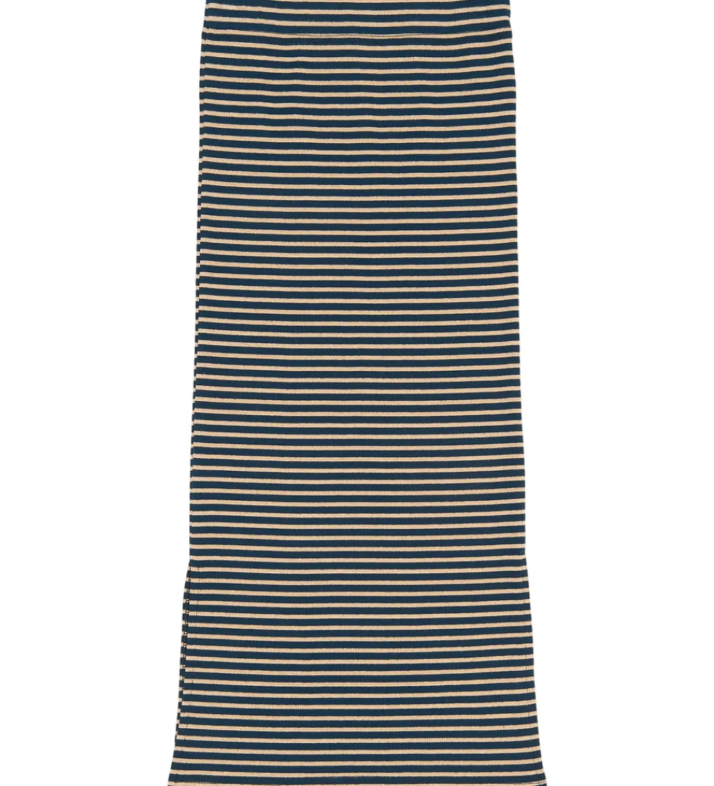 Nederdel - Rib - TnPriscilla - Navy Blazer Striped m. Gl|The New New