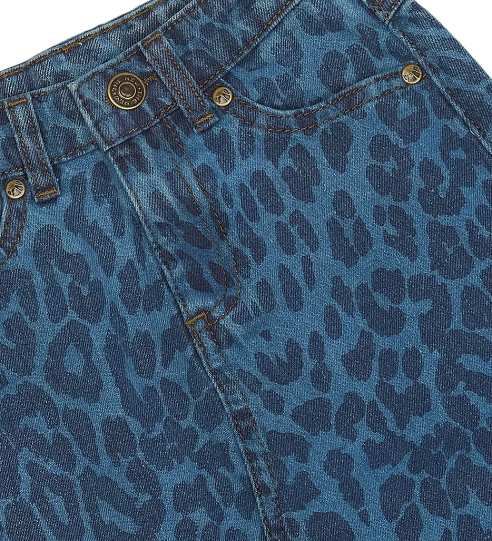 Nederdel - TnPrima - Mediun Blue Denim/Leo|The New Outlet