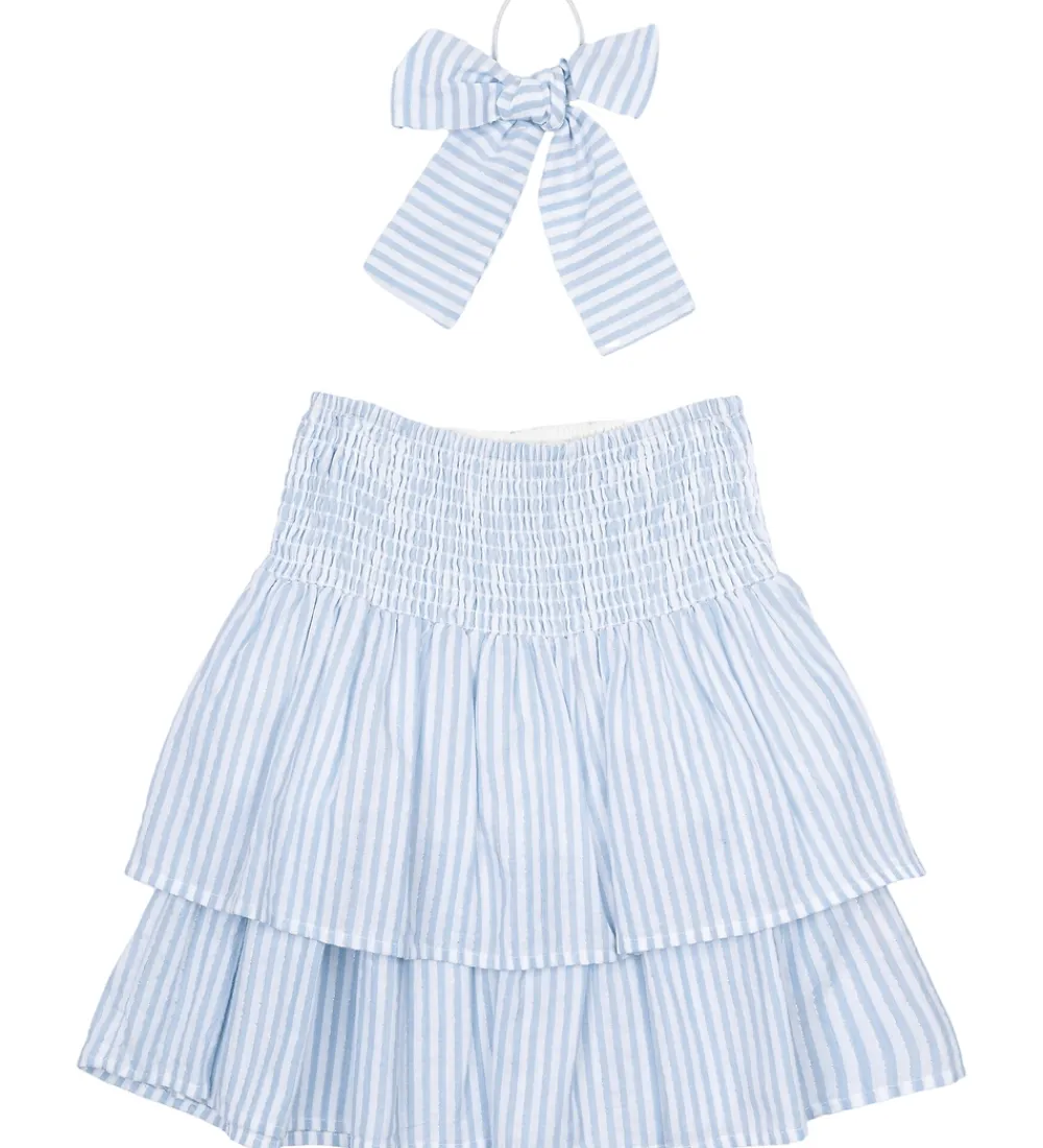 Nederdel/Hårelastik - TnNalani - White Swan Striped m. G|The New Clearance