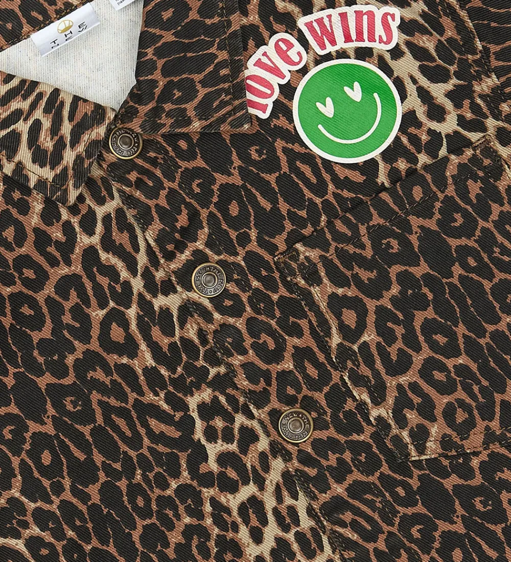 Overshirt - Twill - TnPanya - Feather Gray/Leo|The New Online