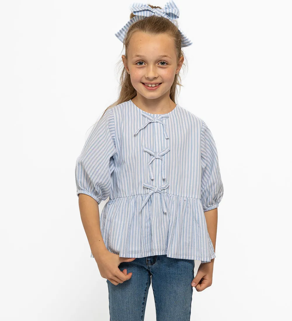 Top & Hårelastik - TnNalani - White Swan Striped|The New Sale