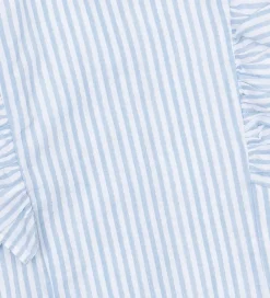Top/Hårelastik - TnNalani - White Swan Striped m. Glimme|The New Outlet