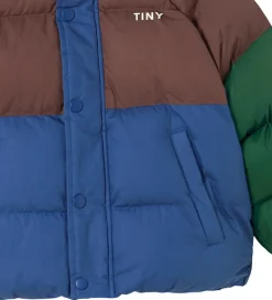 Dynejakke - Color Block - Mørkeblå|Tiny Cottons Hot