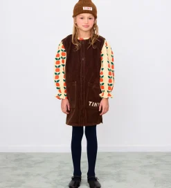 Kjole - Fløjl - Mørkebrun|Tiny Cottons