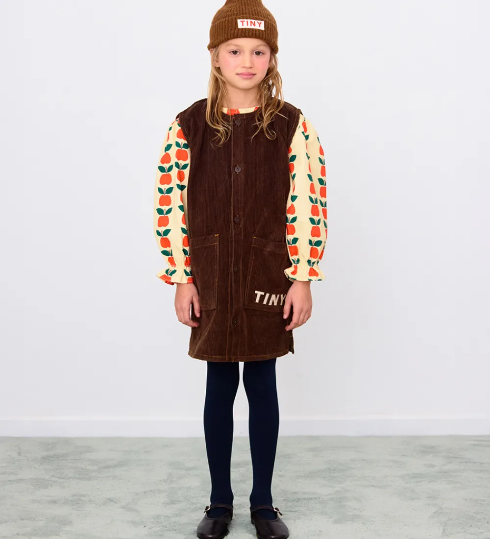 Kjole - Fløjl - Mørkebrun|Tiny Cottons