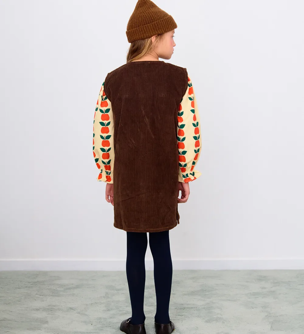 Kjole - Fløjl - Mørkebrun|Tiny Cottons