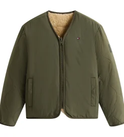 Fleecejakke - Vendbar - Pewter Green/Beige|Tommy Hilfiger New