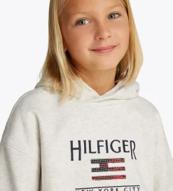 Hættetrøje - Cropped - Sequin Flag - Snow White H|Tommy Hilfiger Hot
