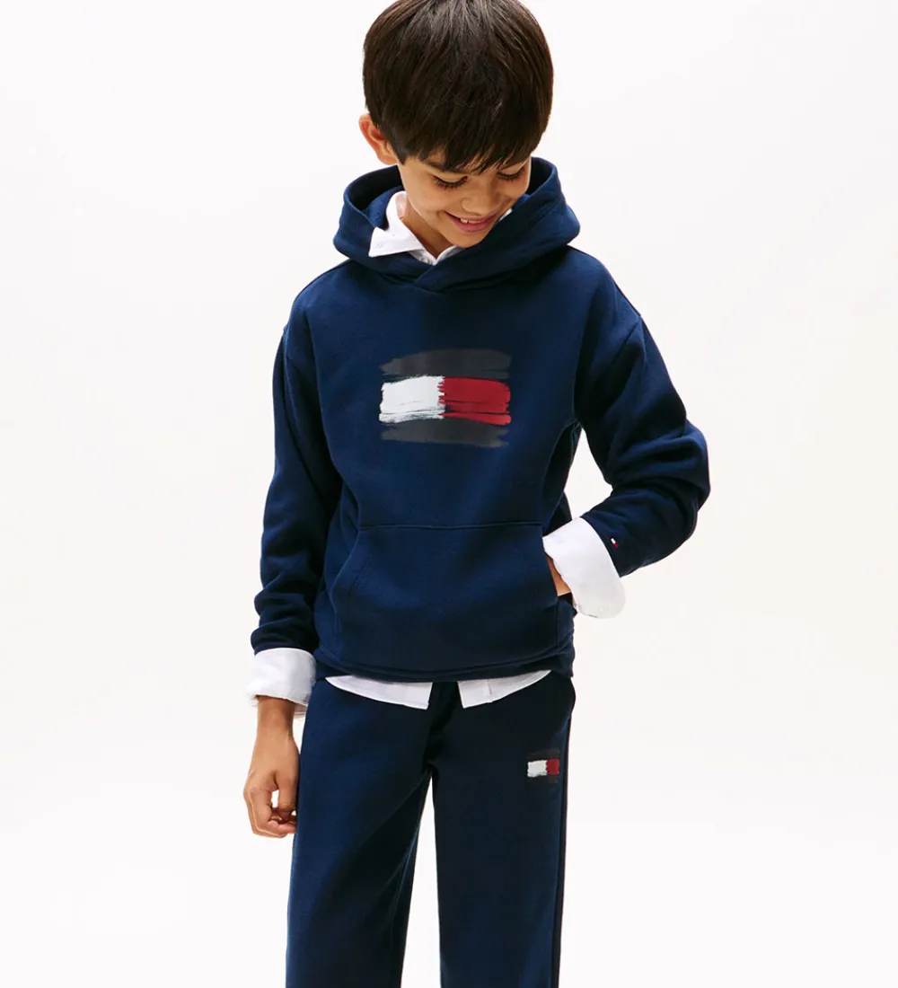 Hættetrøje - Flag - Dark Night Navy|Tommy Hilfiger Sale