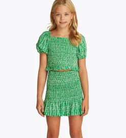 Nederdel - Printed Smock - Radiant Green|Tommy Hilfiger Best