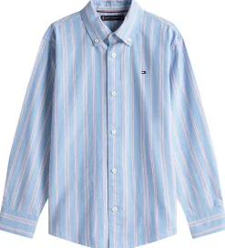 Skjorte - Cloudy Blue m. Hvid/Rød|Tommy Hilfiger New