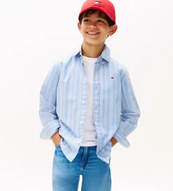 Skjorte - Cloudy Blue m. Hvid/Rød|Tommy Hilfiger New