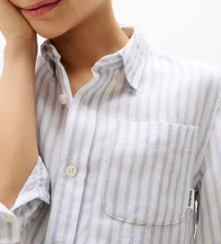 Skjorte - Hør - Linen Blend - Breezy Blue Stripe|Tommy Hilfiger Sale