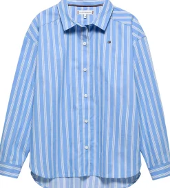 Skjorte - Stripe - Light Powdery Blue Stripes|Tommy Hilfiger Outlet