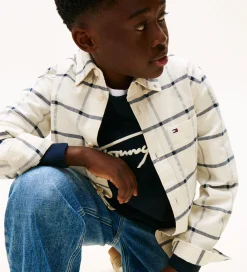 Skjorte - Window Pane Check - Hvidternet|Tommy Hilfiger Clearance
