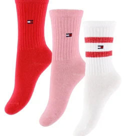 Strømper - 3-pak - Rød/Rosa/Hvid|Tommy Hilfiger Hot