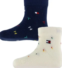 Strømper - 2-pak - Tommy Original/Hvid m. Print|Tommy Hilfiger Discount