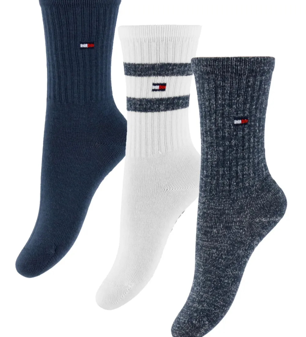 Strømper - 3-pak - Navy/Hvid|Tommy Hilfiger New