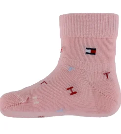 Strømper - 2-pak - Rosa/Hvid m. Print|Tommy Hilfiger Outlet