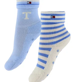 Strømper - 2-pak - Lyseblå/Hvid|Tommy Hilfiger Clearance