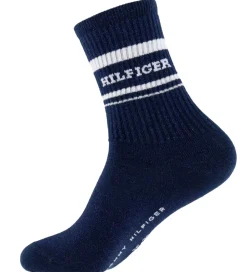 Strømper - 2-pak - Navy m. Hvid/Glimmer|Tommy Hilfiger Hot