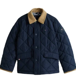 Termojakke - Quilted - Contrast Collar - Dark Nig|Tommy Hilfiger Sale