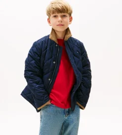 Termojakke - Quilted - Contrast Collar - Dark Nig|Tommy Hilfiger Sale