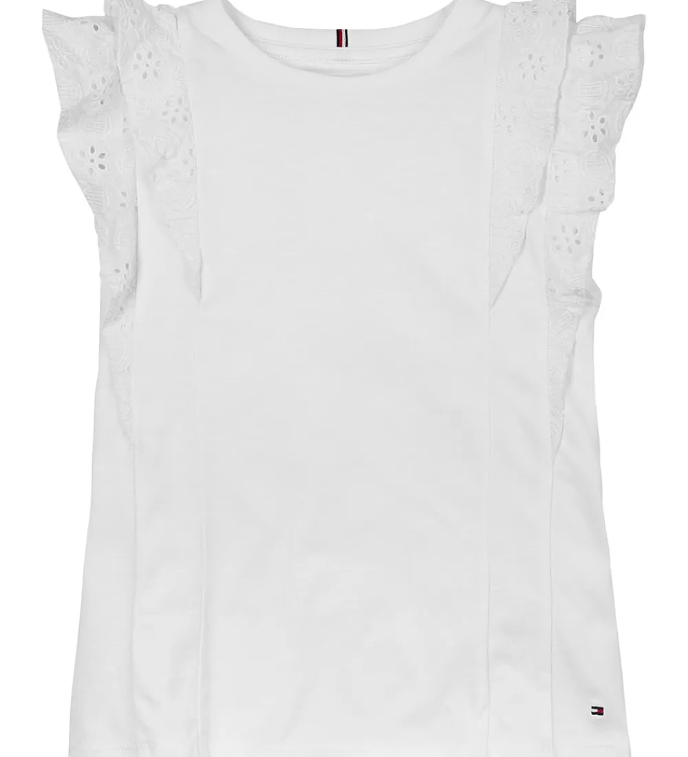 Top - Broderie Anglaise - Hvid|Tommy Hilfiger New