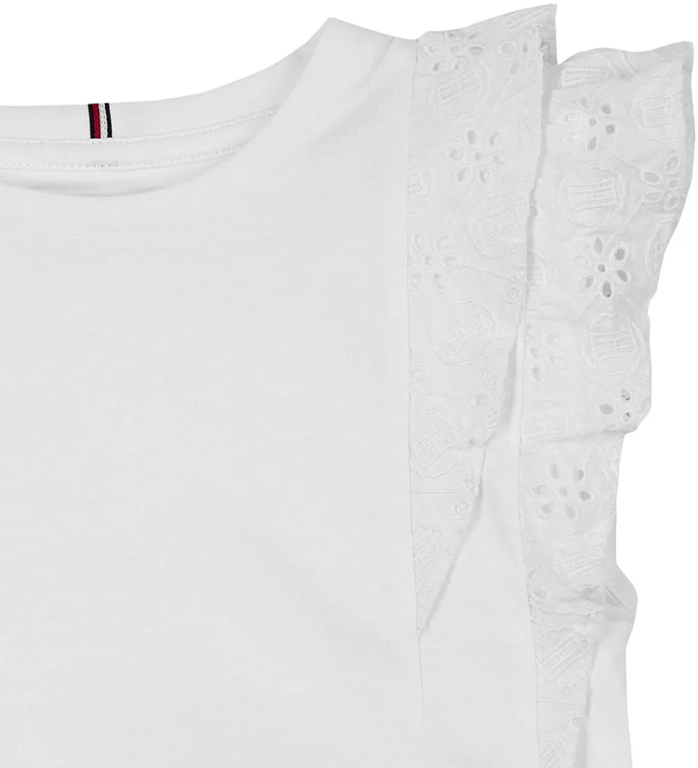 Top - Broderie Anglaise - Hvid|Tommy Hilfiger New