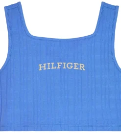 Top - Cropped - Rib - Blue Spell m. Hvid|Tommy Hilfiger
