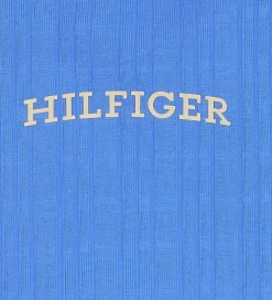 Top - Cropped - Rib - Blue Spell m. Hvid|Tommy Hilfiger