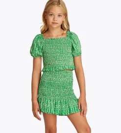 Top - Printed Smock - Radiant Green|Tommy Hilfiger Discount