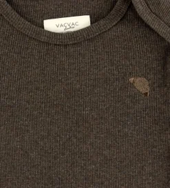 Body L/Æ - Carlet - Rib - Dark Brown Melange|VACVAC New