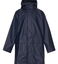 Regnfrakke - PU - Navy|Ver de Terre Clearance