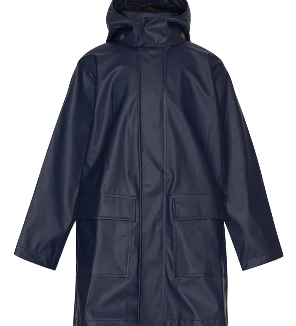 Regnfrakke - PU - Navy|Ver de Terre Clearance