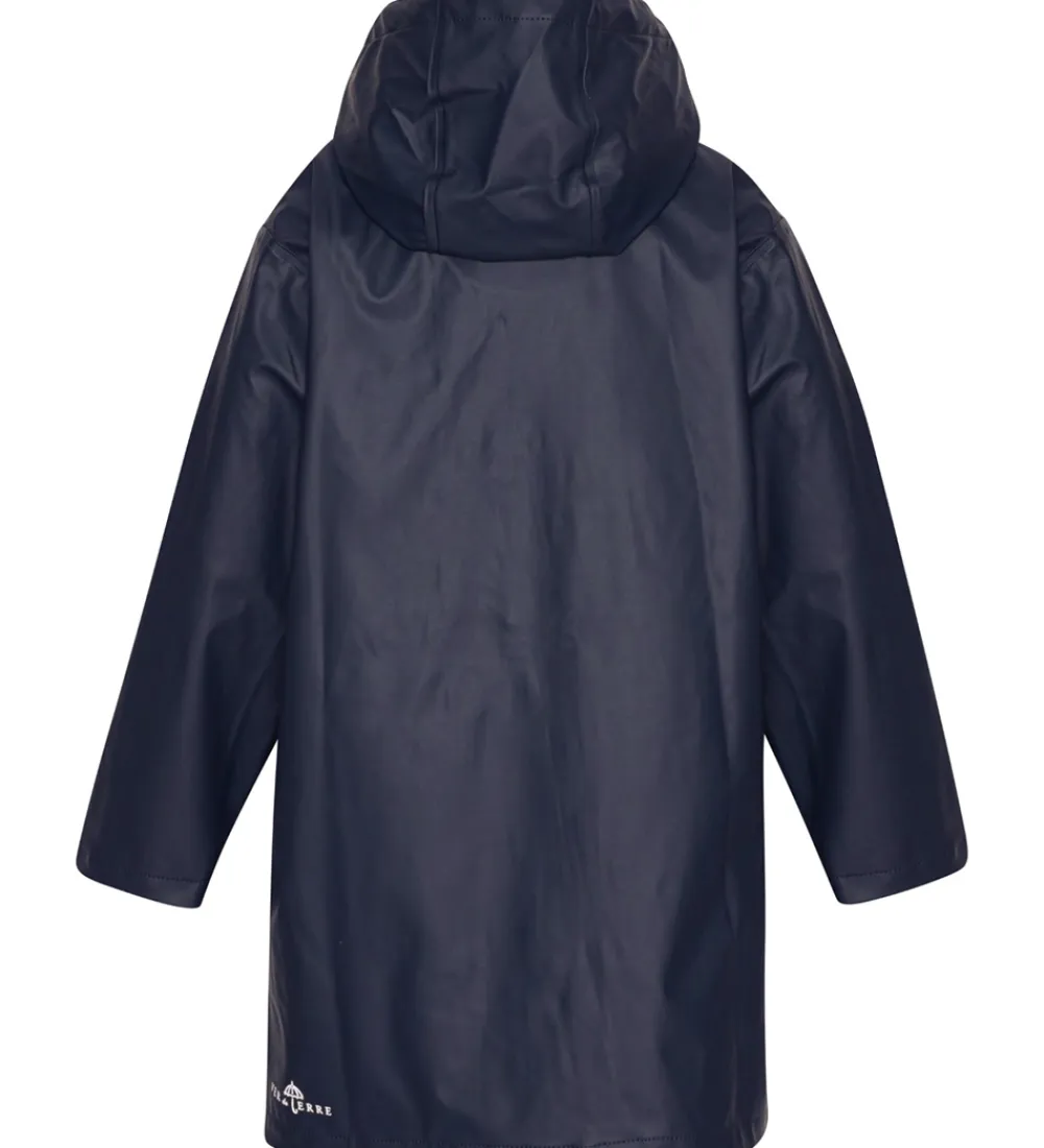 Regnfrakke - PU - Navy|Ver de Terre Clearance