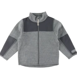Fleecejakke - Uld - Gråmeleret|Voksi Hot