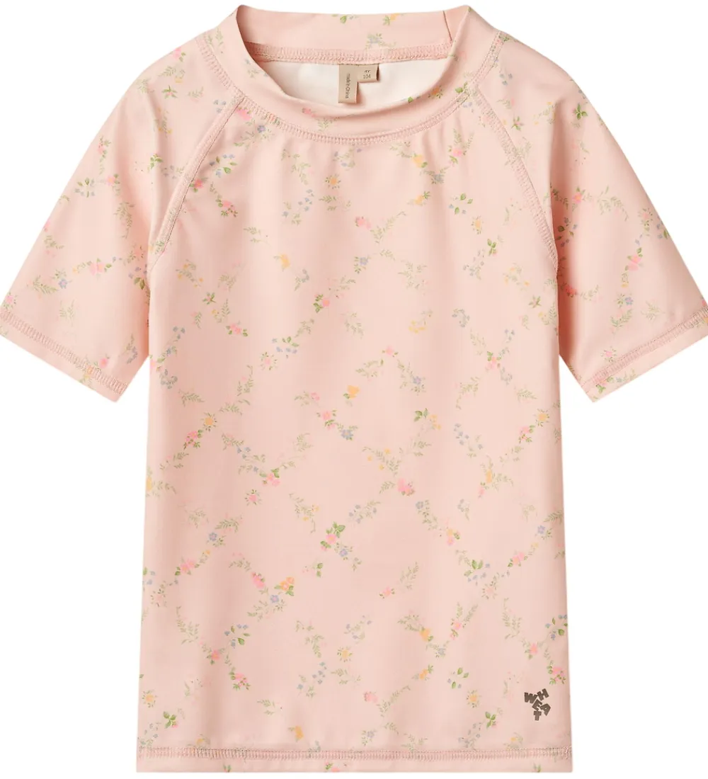 Badebluse - UV40+ - Jackie - Powder Checked Flowers|Wheat Best