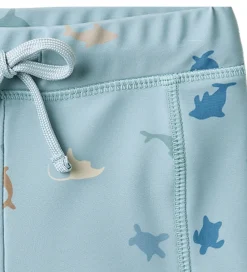 Badebukser - Ulrik - UV40+ - Soft Blue Sea Life|Wheat New