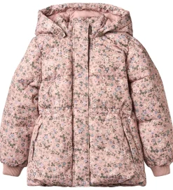 Dynejakke - Eli - Rose Powder Flowers|Wheat Online