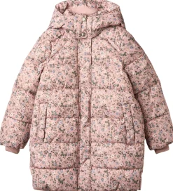 Dynejakke - Yrsa - Rose Powder Flowers|Wheat New