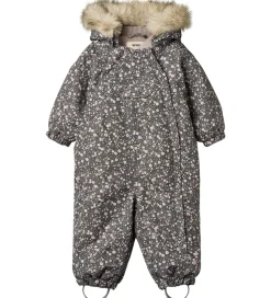 Flyverdragt - Nickie - Black Sea Open Flowers|Wheat