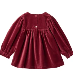 Kjole - Velour - Elvira - Ruby Red|Wheat New