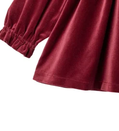 Kjole - Velour - Elvira - Ruby Red|Wheat New