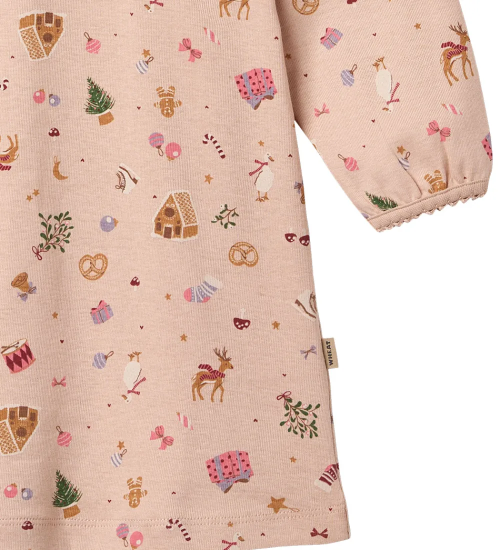 Natkjole - Elinor - Rose Dust Holiday|Wheat Outlet
