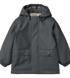 Regnjakke m. Termo - PU - Aju - Greyblue|Wheat Best