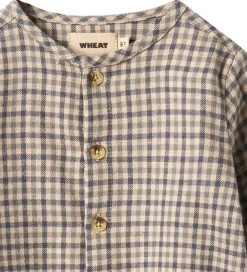 Skjorte - Shelby - Blue Check|Wheat Clearance