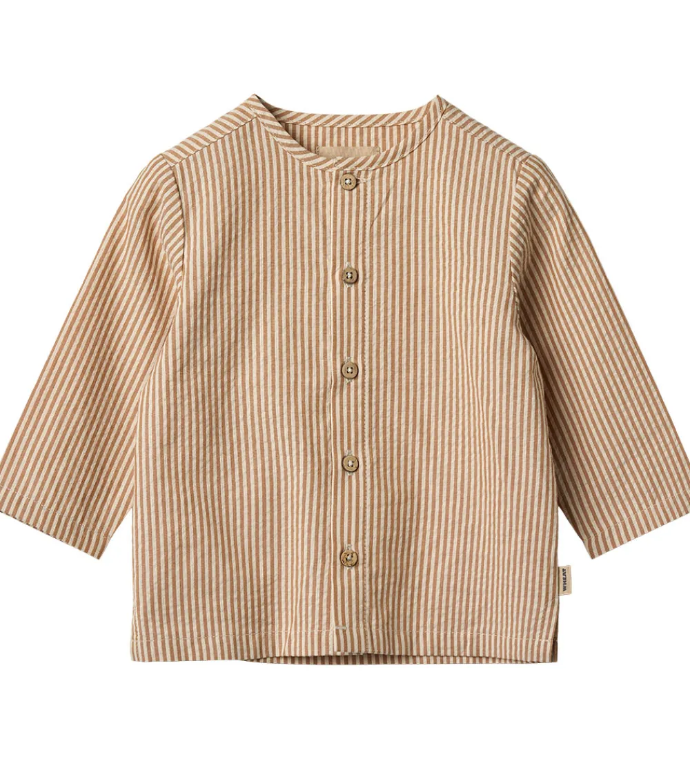 Skjorte - Shelby - Caramel Stripe|Wheat New