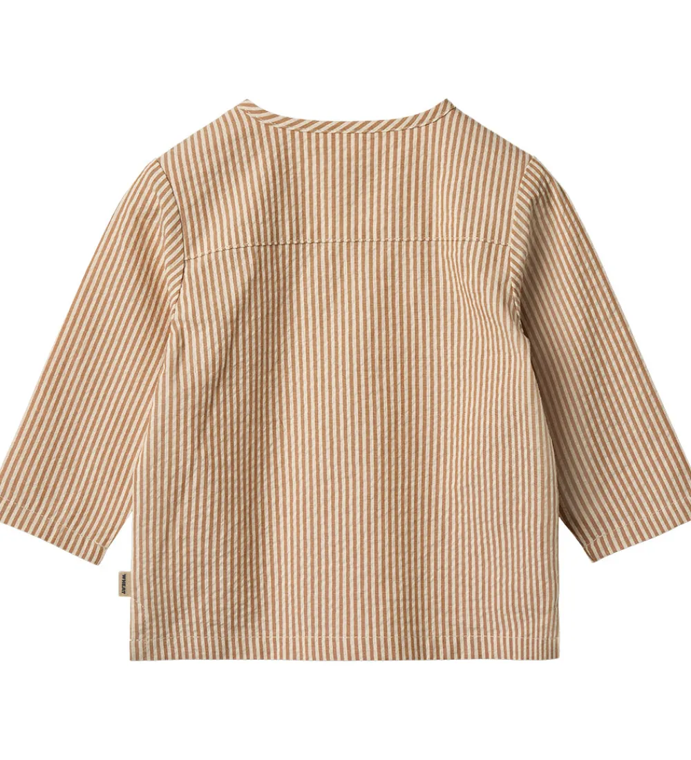 Skjorte - Shelby - Caramel Stripe|Wheat New